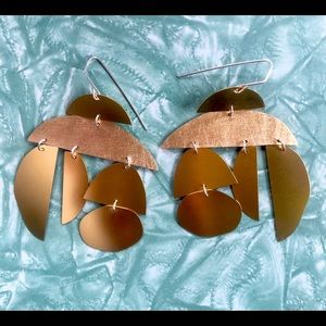 Betsy & Iya Brass Onda Earrings